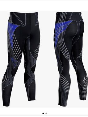 CW-X Men’s Stabilyx Joint Support Compression Tights - Small - Black